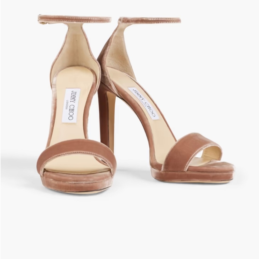 Jimmy Choo Misty 120 Velvet Sandals